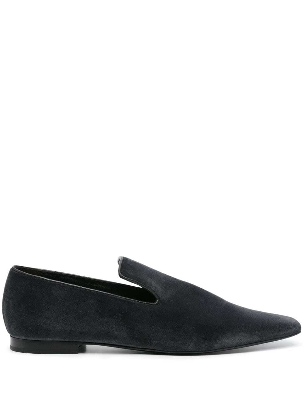 TOTEME The Venetian velvet loafers - Grey von TOTEME