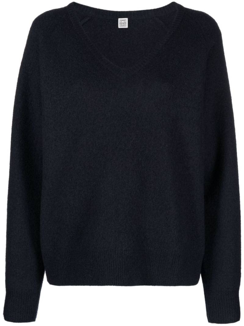 TOTEME V-neck knitted jumper - Blue von TOTEME