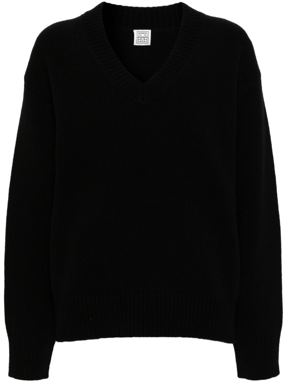 TOTEME V-neck wool-blend jumper - Black von TOTEME