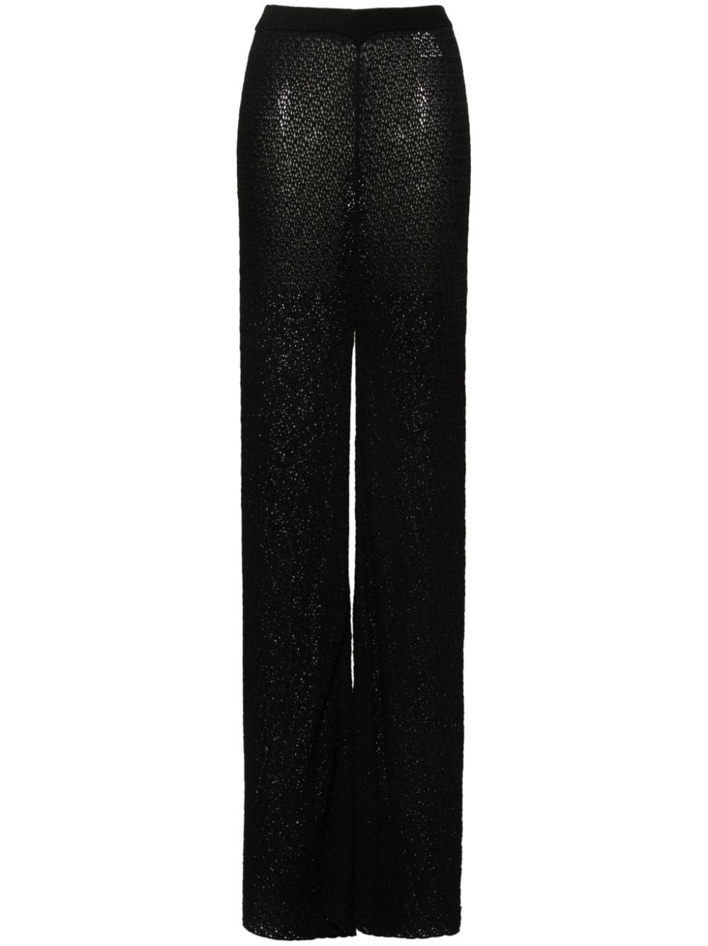 TOTEME Viron crochet straight trousers - Black von TOTEME