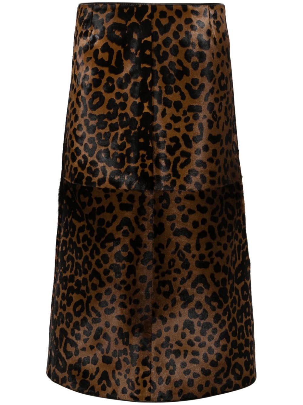 TOTEME Zeron leopard-print leather skirt - Brown von TOTEME