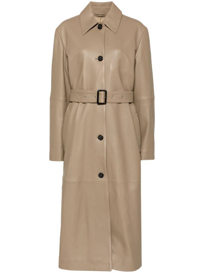 TOTEME belted leather coat - Neutrals von TOTEME