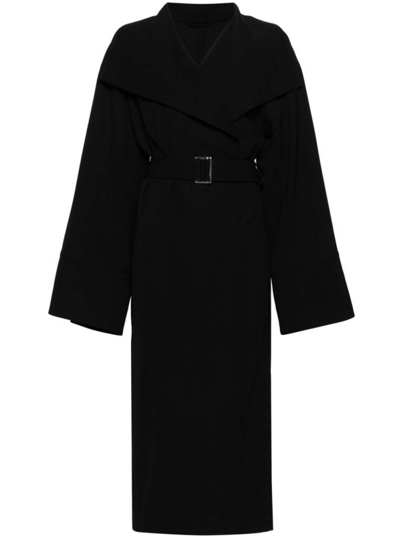 TOTEME belted twill coat - Black von TOTEME