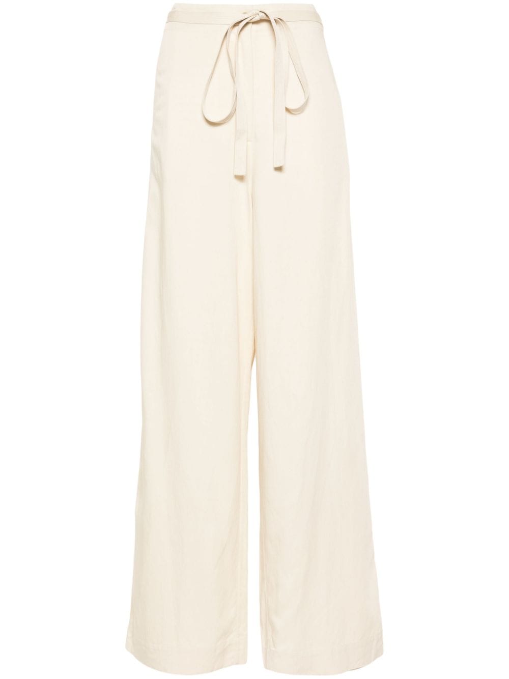 TOTEME belted-waist flared trousers - Neutrals von TOTEME