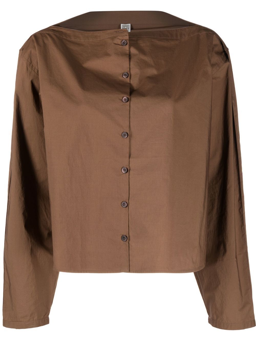 TOTEME boat-neck poplin blouse - Brown von TOTEME