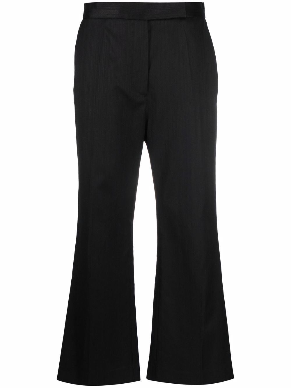 TOTEME bootcut cropped trousers - Black von TOTEME