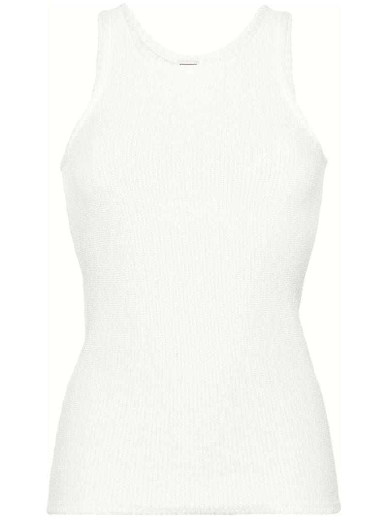 TOTEME bouclé knit tank top - White von TOTEME