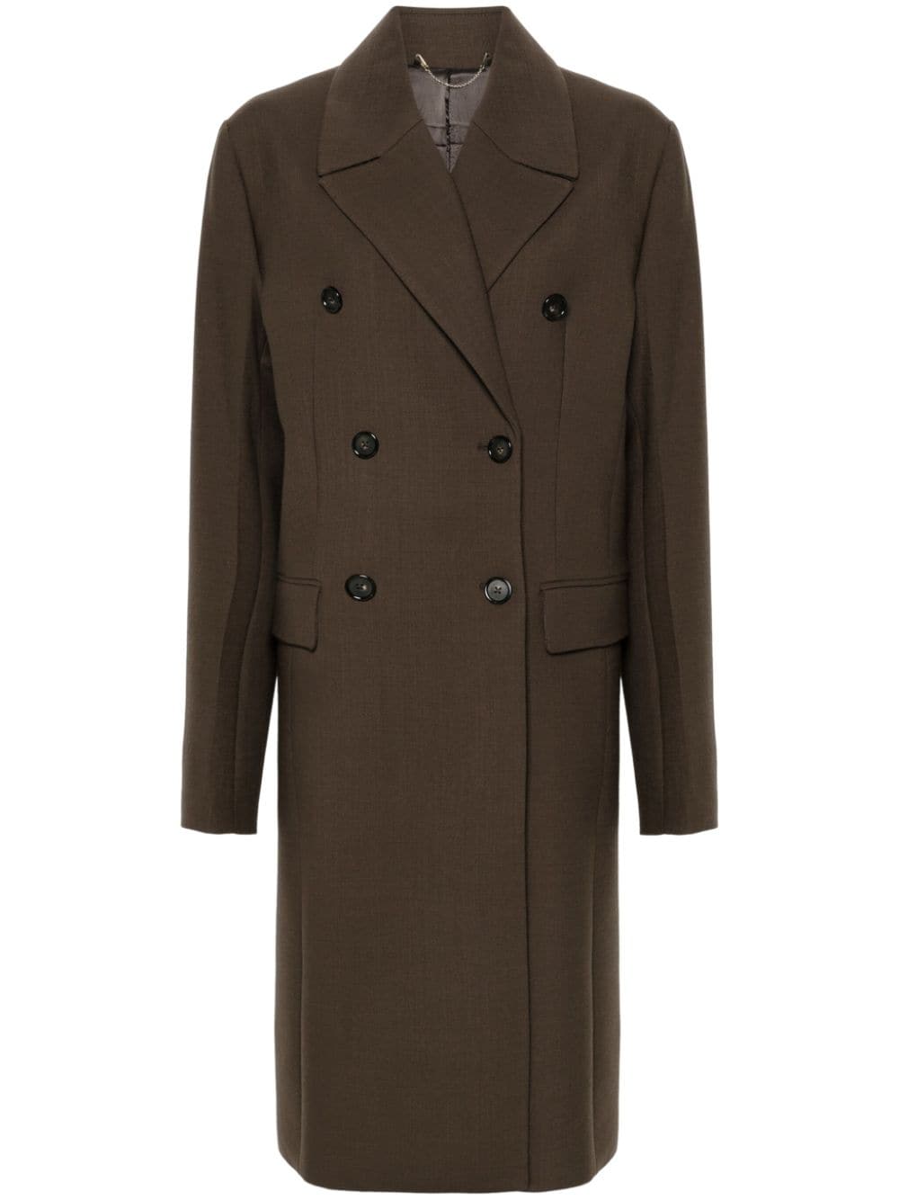 TOTEME Broad midi coat - Brown von TOTEME