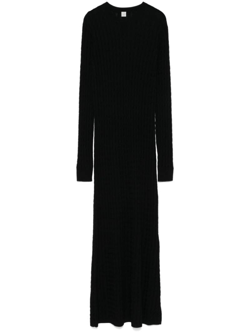 TOTEME cable-knit maxi dress - Black von TOTEME