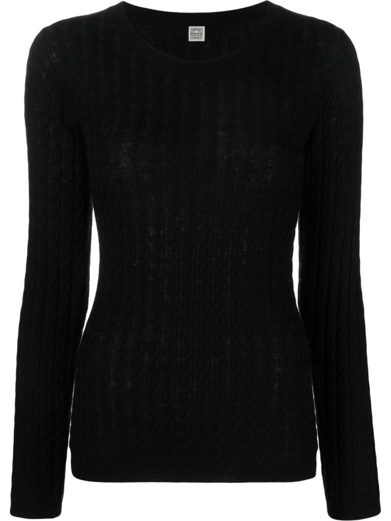 TOTEME cable-knit wool jumper - Black von TOTEME