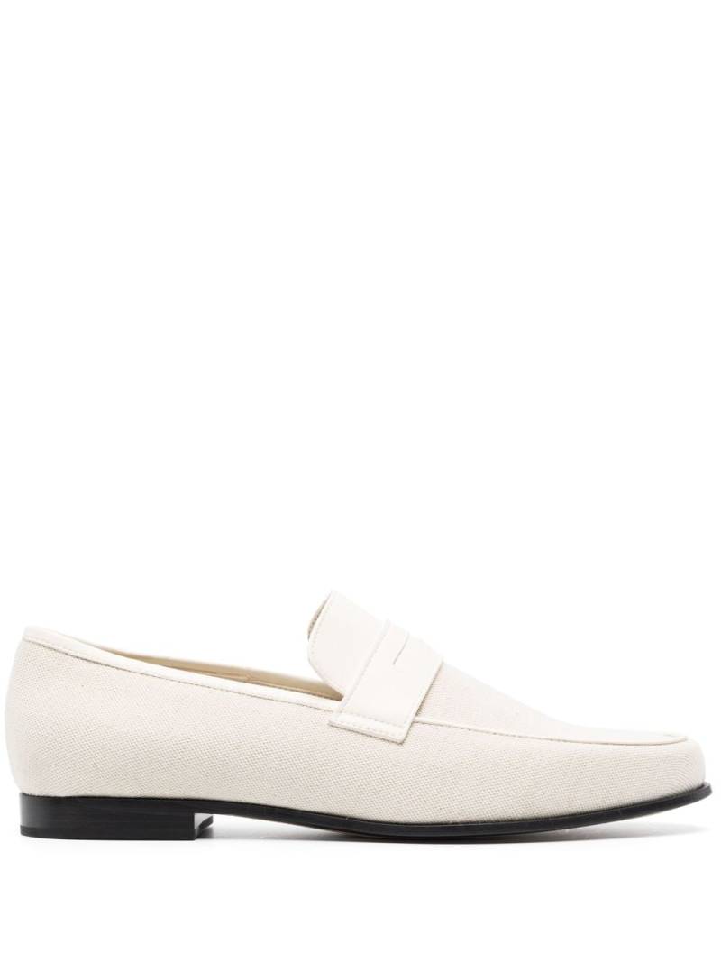 TOTEME canvas penny loafers - Neutrals von TOTEME