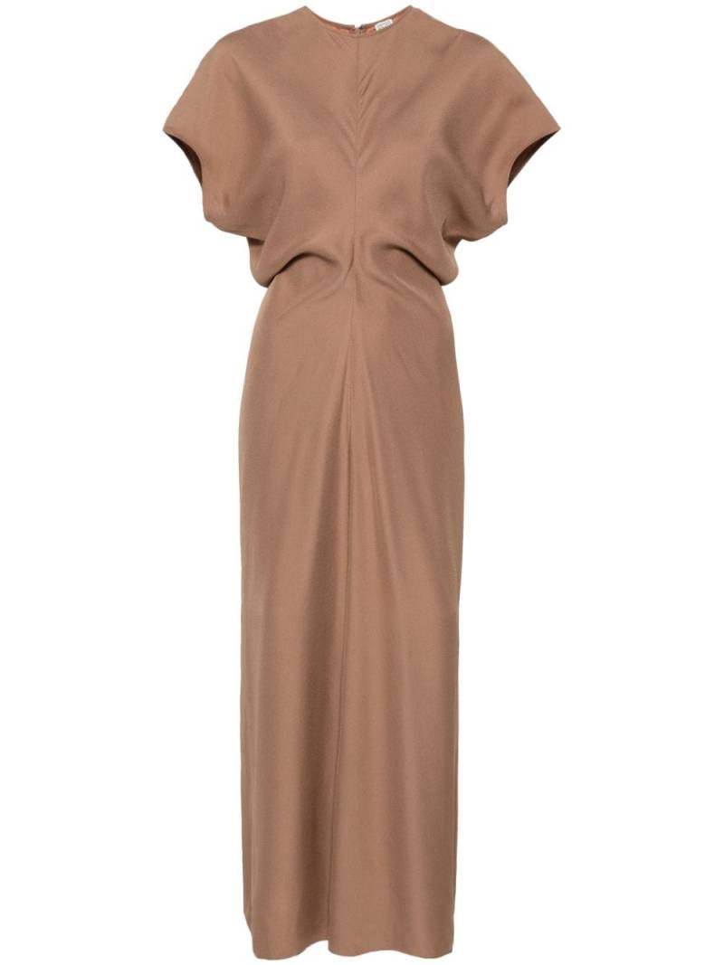 TOTEME cap-sleeve maxi dress - Brown von TOTEME