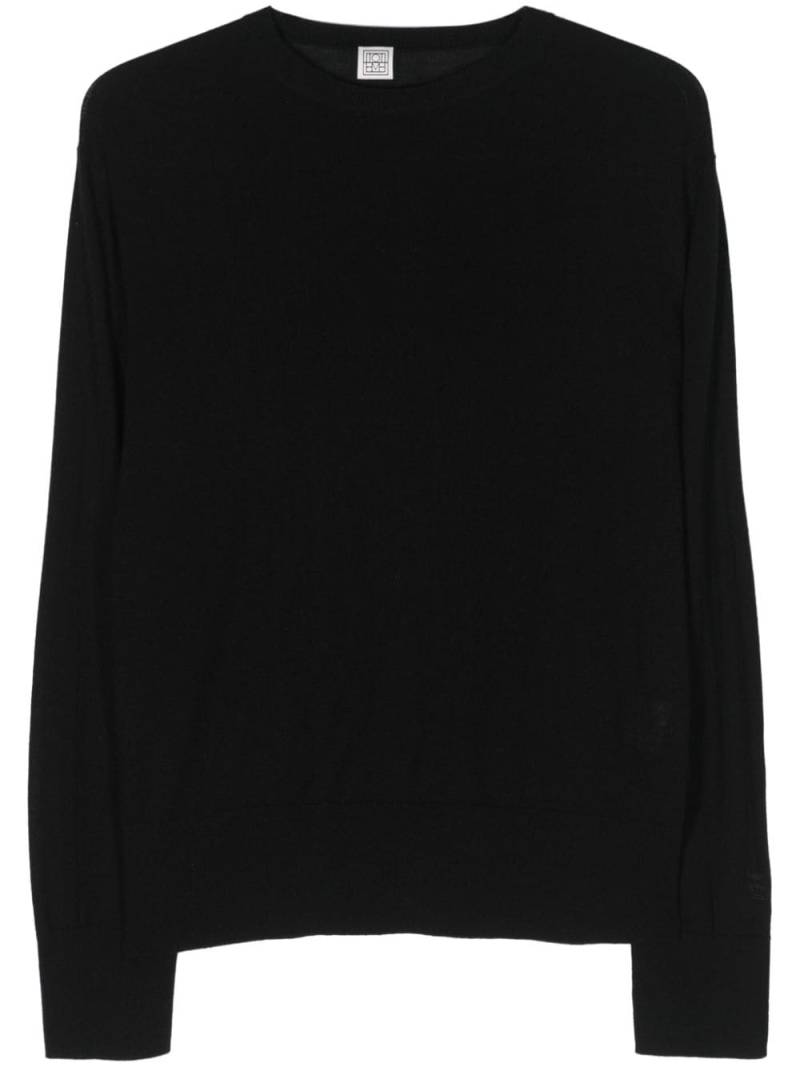 TOTEME crew-neck long-sleeve jumper - Black von TOTEME