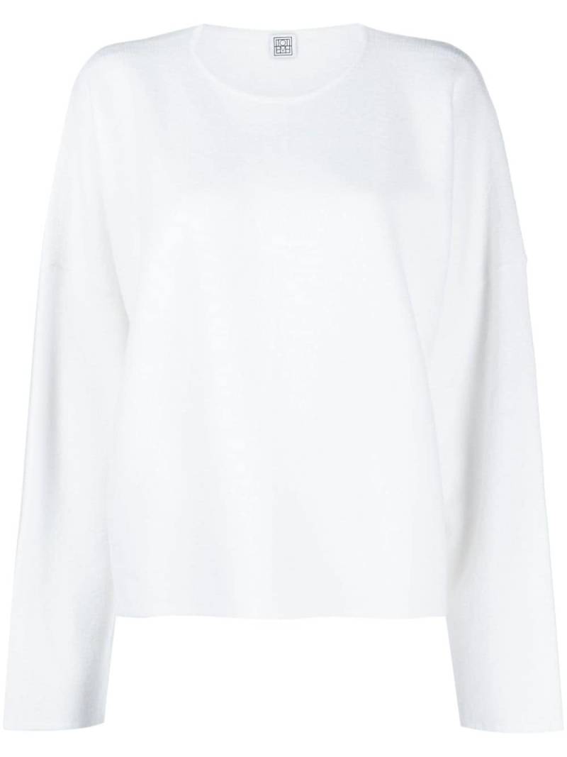 TOTEME crew-neck wool jumper - White von TOTEME