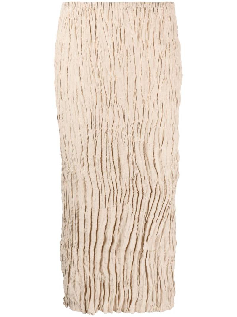 TOTEME crinkled high-waist midi skirt - Neutrals von TOTEME