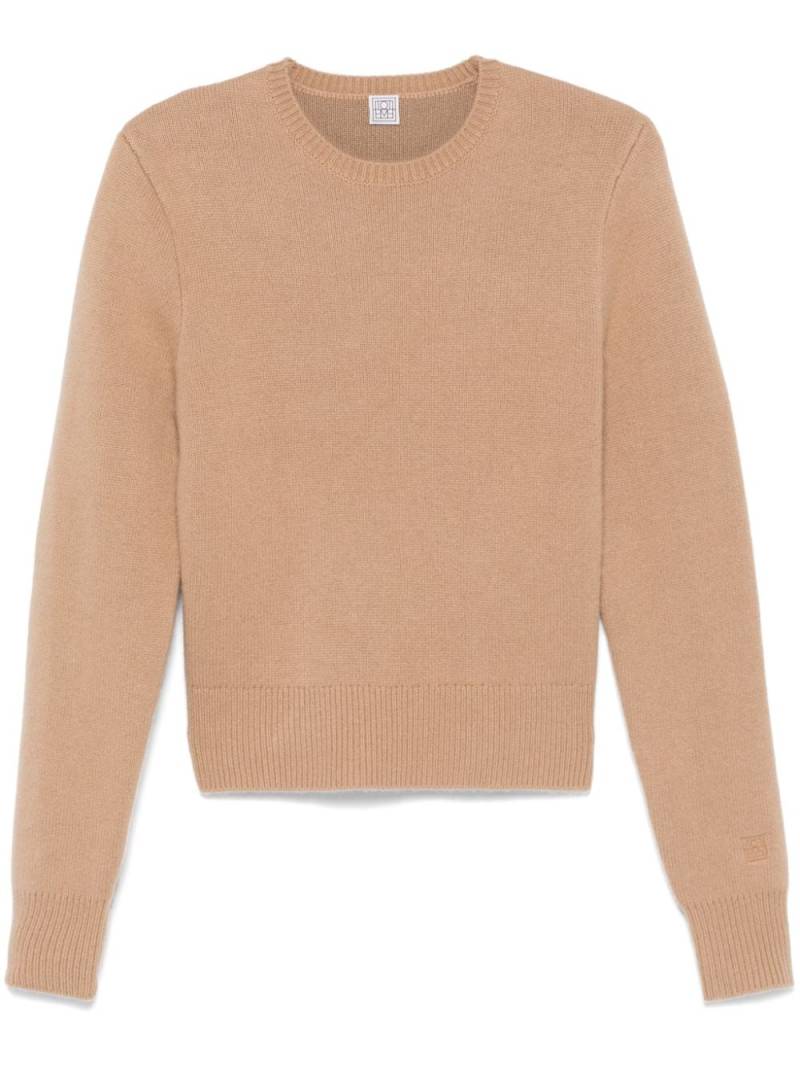 TOTEME cropped crew-neck sweater - Brown von TOTEME