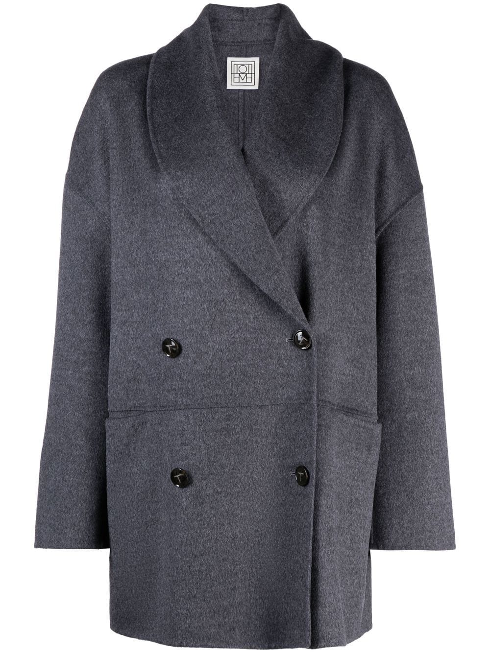 TOTEME double-breasted brushed coat - Grey von TOTEME