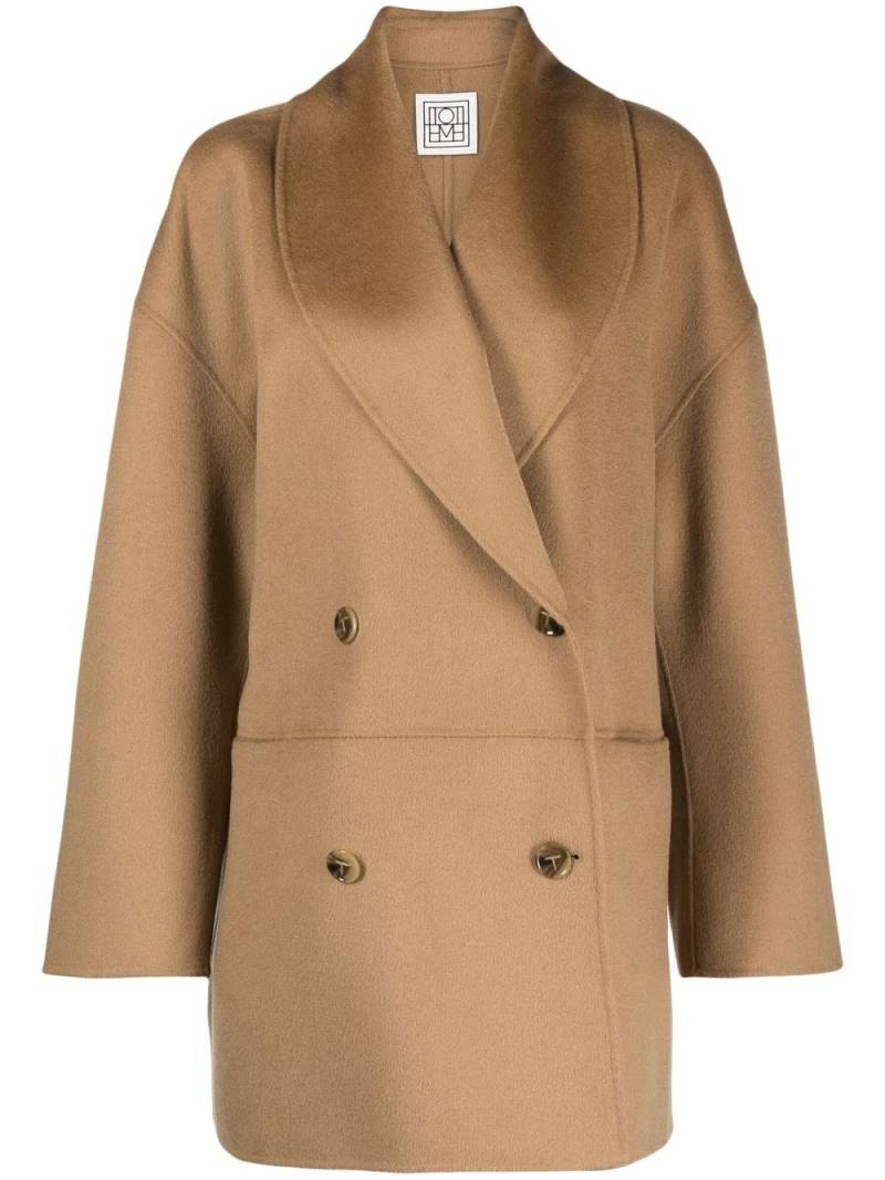 TOTEME double-breasted wool coat - Brown von TOTEME