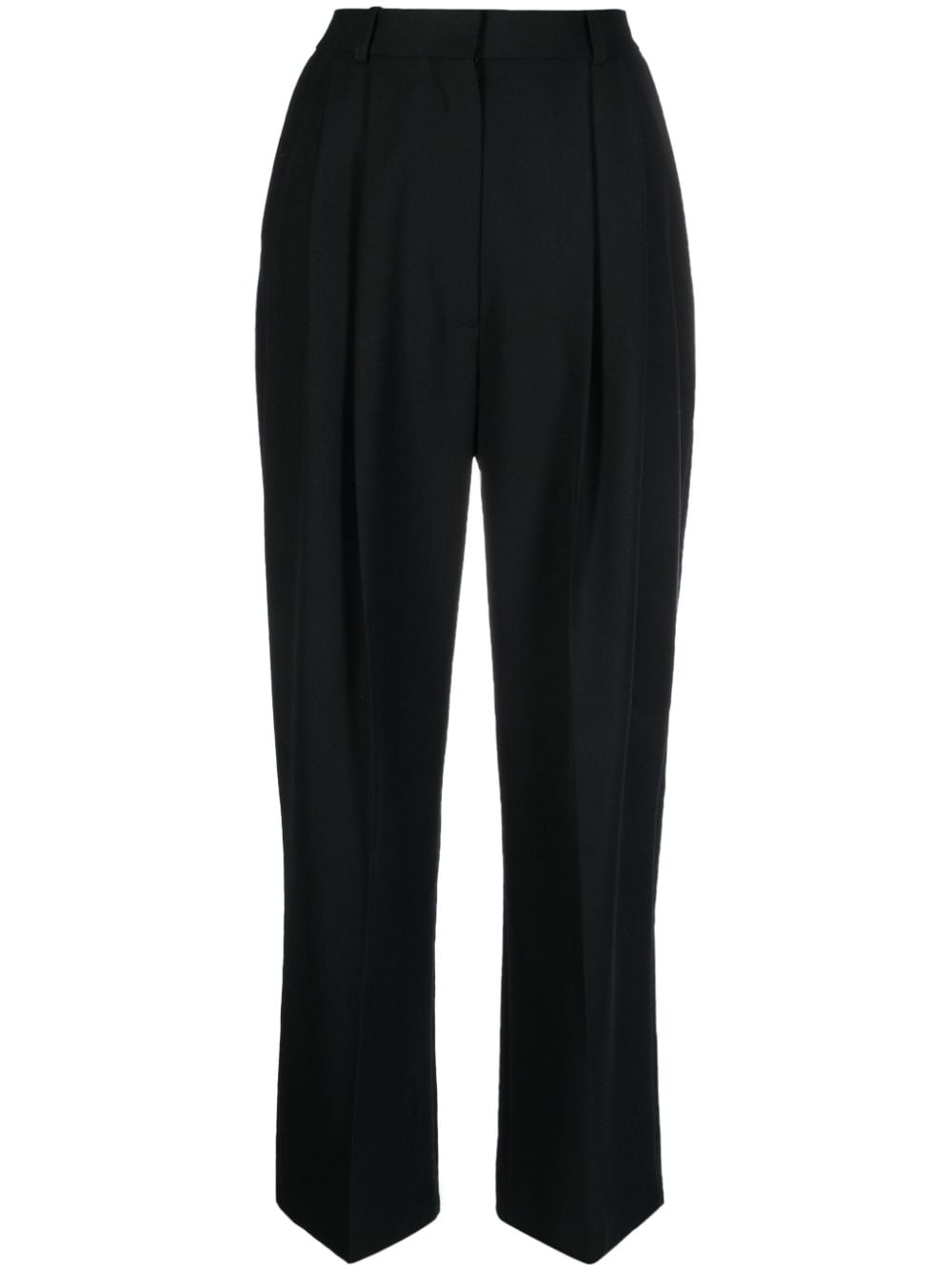 TOTEME double-pleated tailored trousers - Black von TOTEME