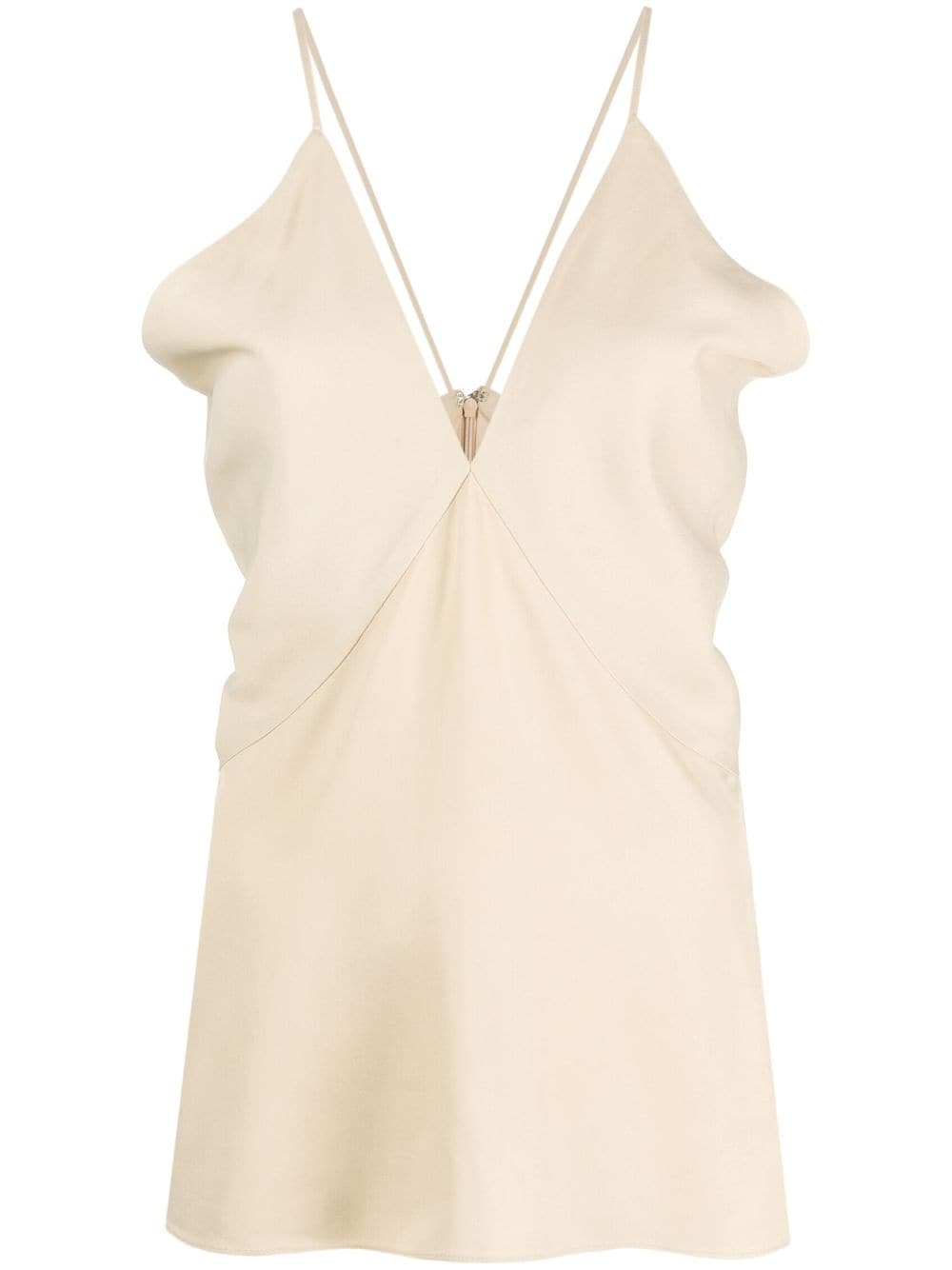 TOTEME draped cotton camisole top - Neutrals von TOTEME