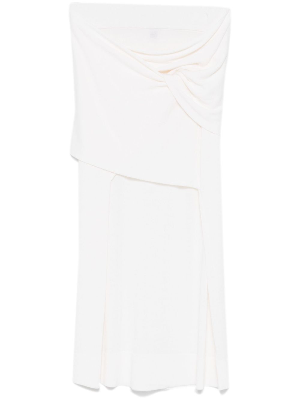 TOTEME draped-detailing midi skirt - White von TOTEME