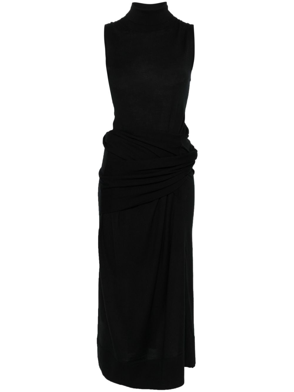 TOTEME draped midi dress - Black von TOTEME