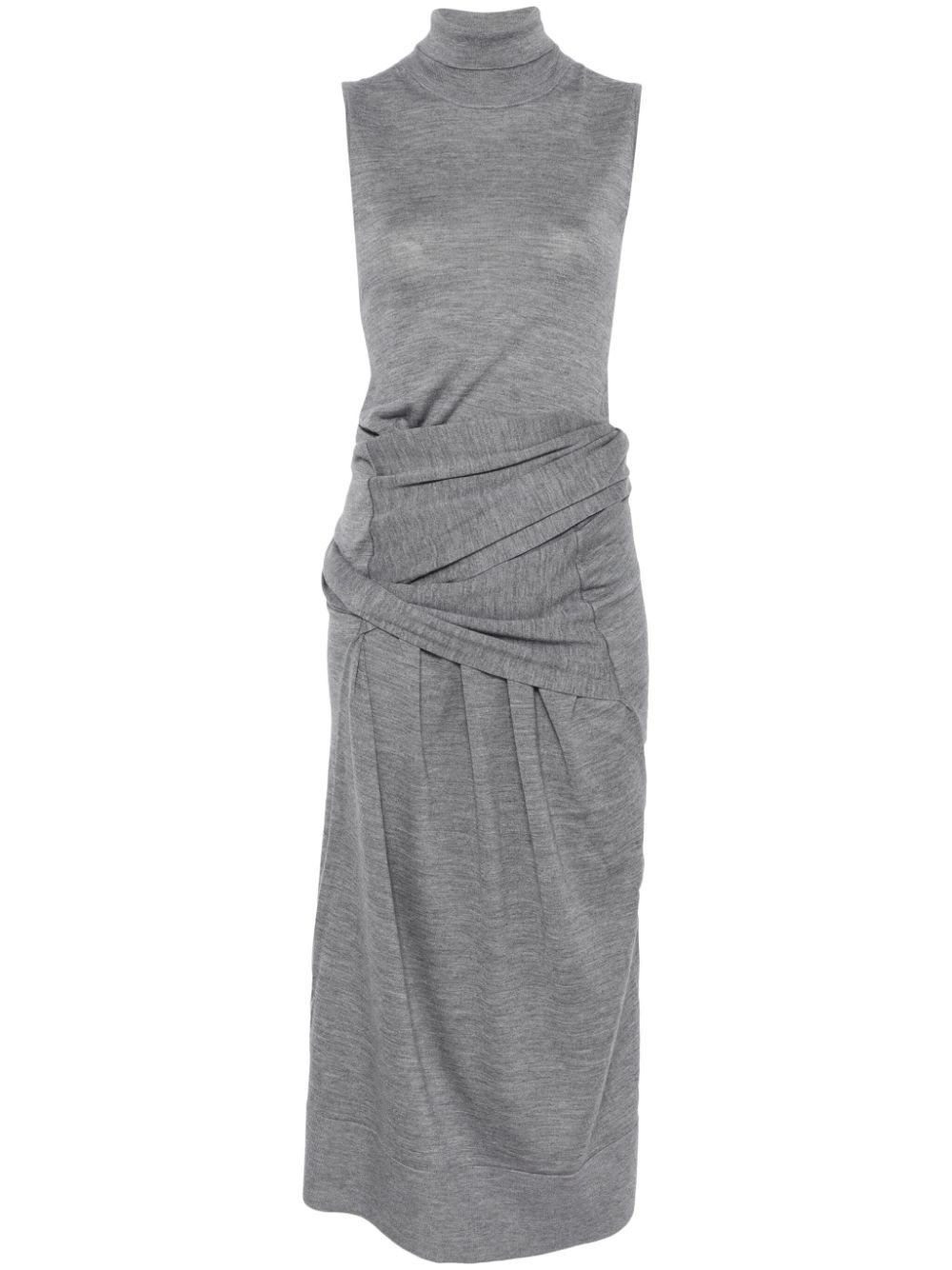 TOTEME draped midi dress - Grey von TOTEME