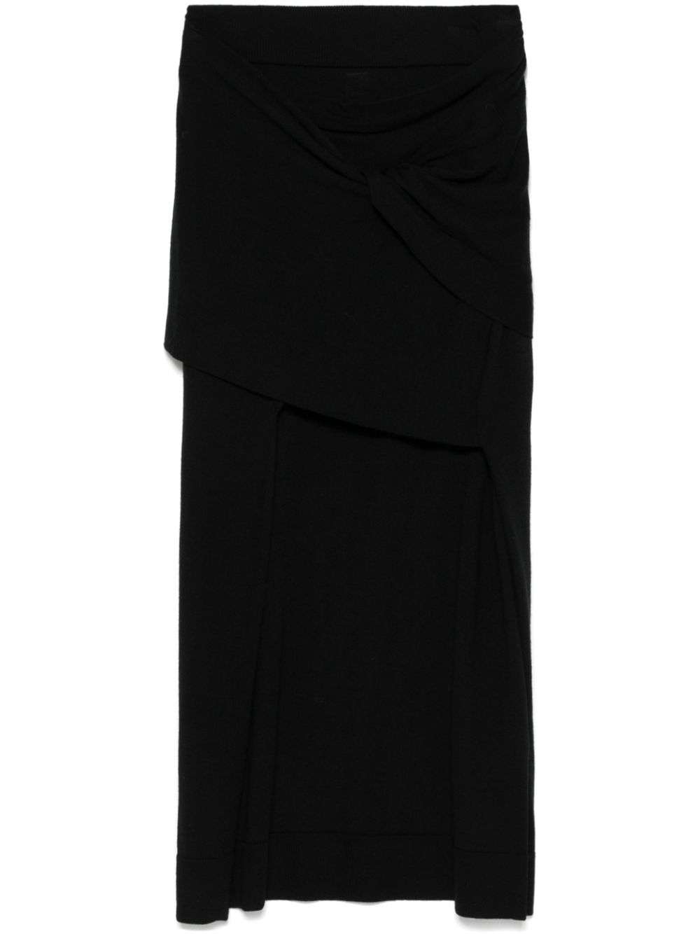 TOTEME draped midi skirt - Black von TOTEME