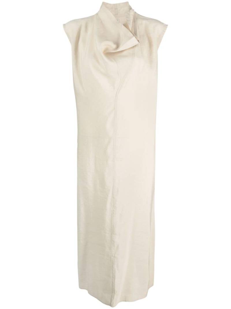 TOTEME draped sleeveless midi dress - Neutrals von TOTEME