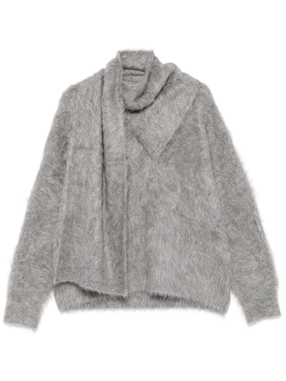 TOTEME draped-scarf sweater - Grey von TOTEME