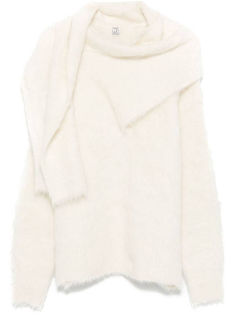 TOTEME draped-scarf sweater - Neutrals von TOTEME