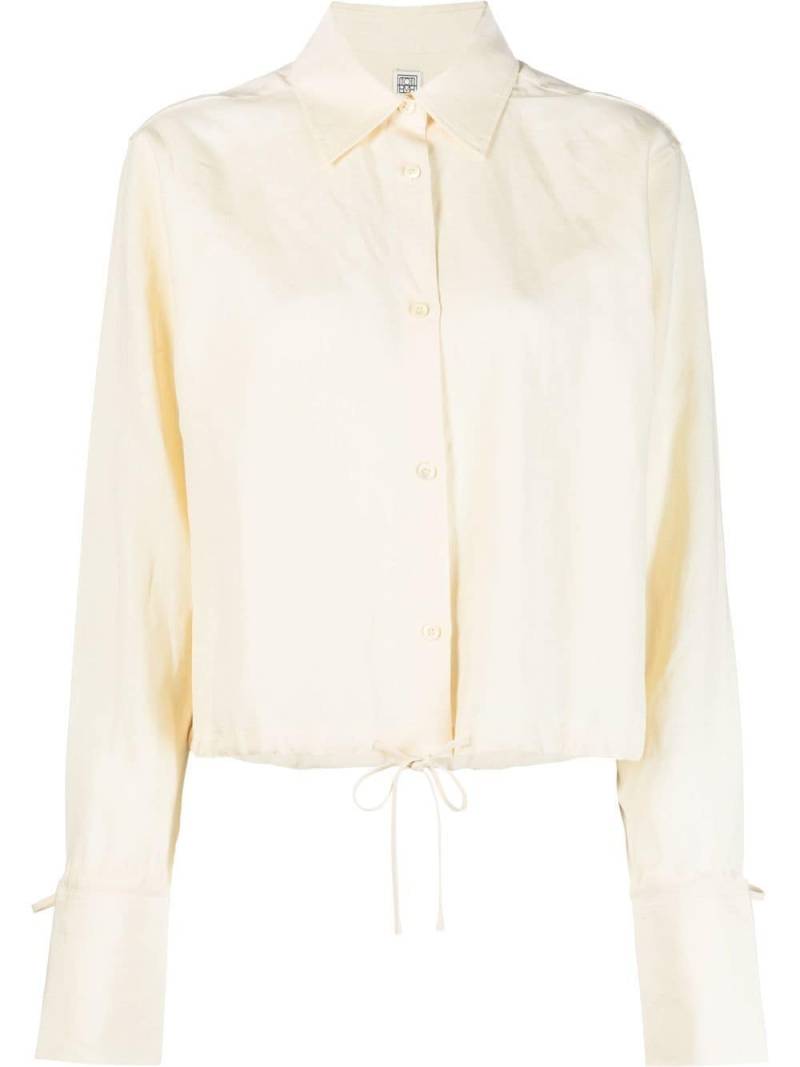 TOTEME drawstring-waist shirt - Neutrals von TOTEME