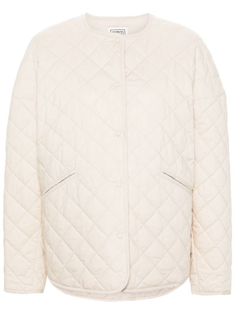 TOTEME drop-shoulder diamond-quilted jacket - Neutrals von TOTEME