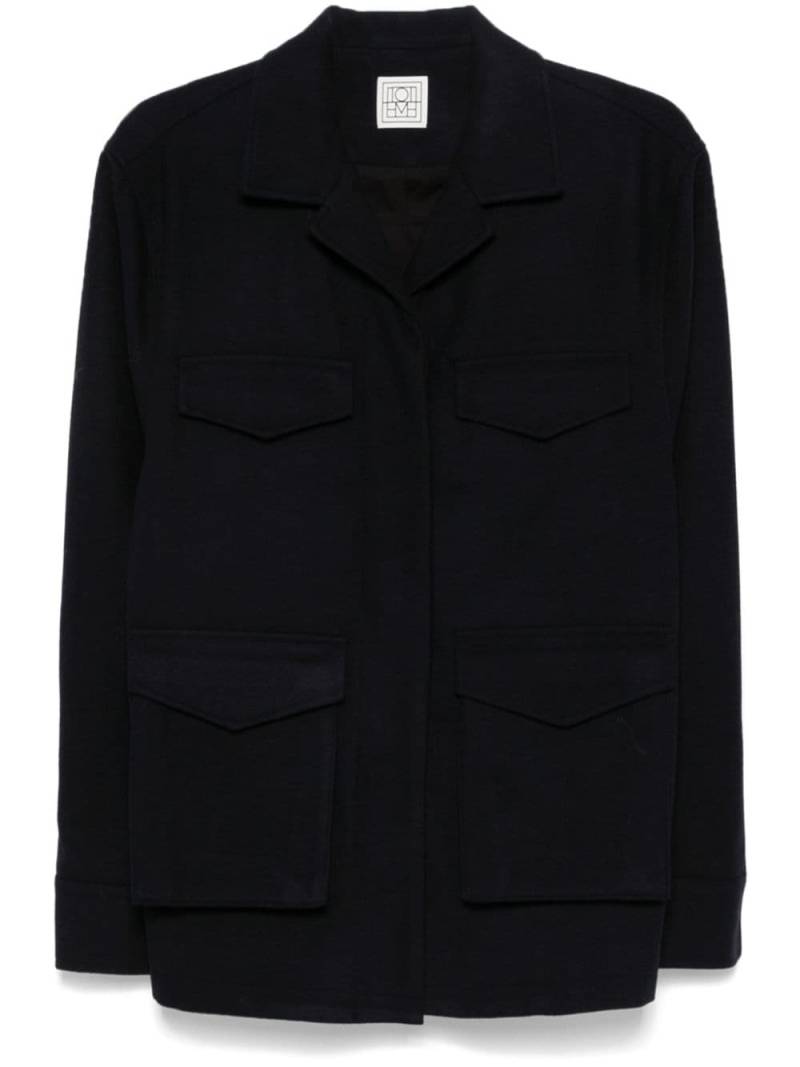 TOTEME felted shirt jacket - Blue von TOTEME