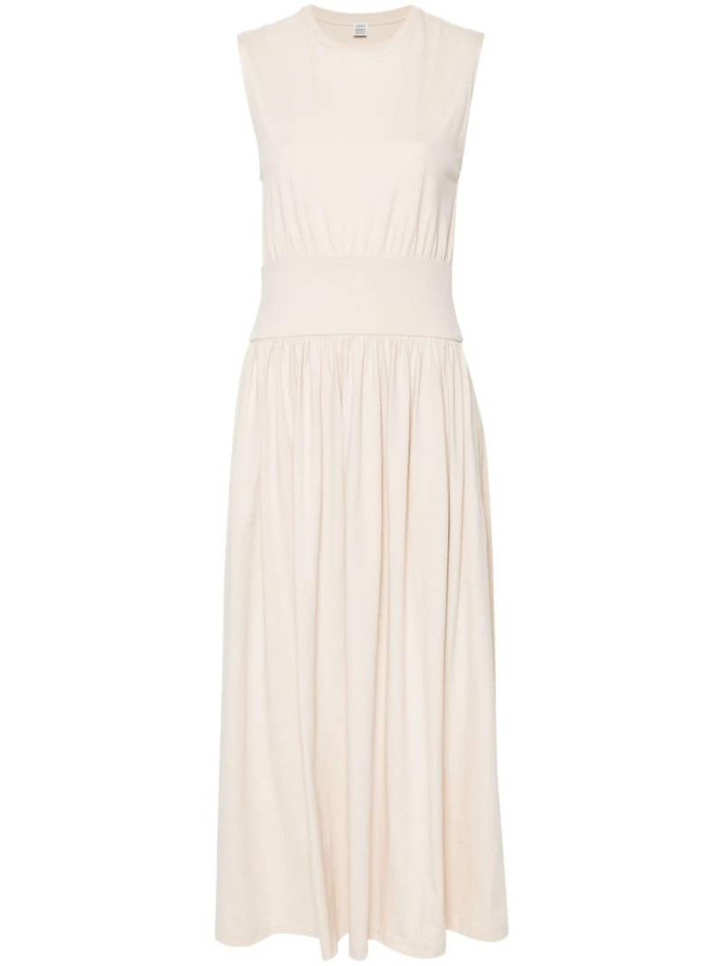 TOTEME fitted-waistband midi dress - Neutrals von TOTEME