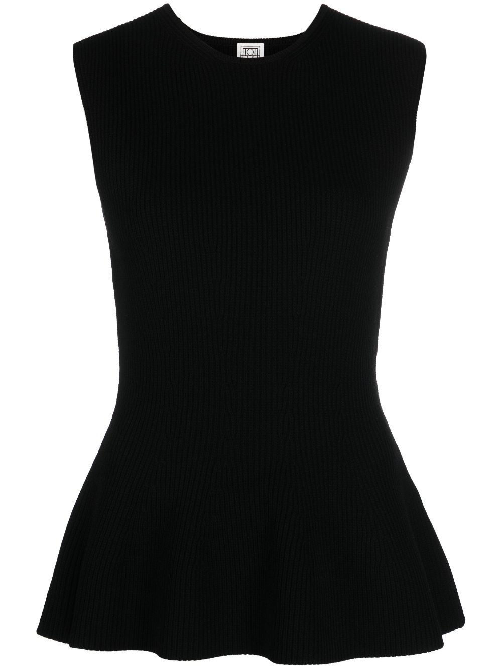 TOTEME flared sleeveless top - Black von TOTEME