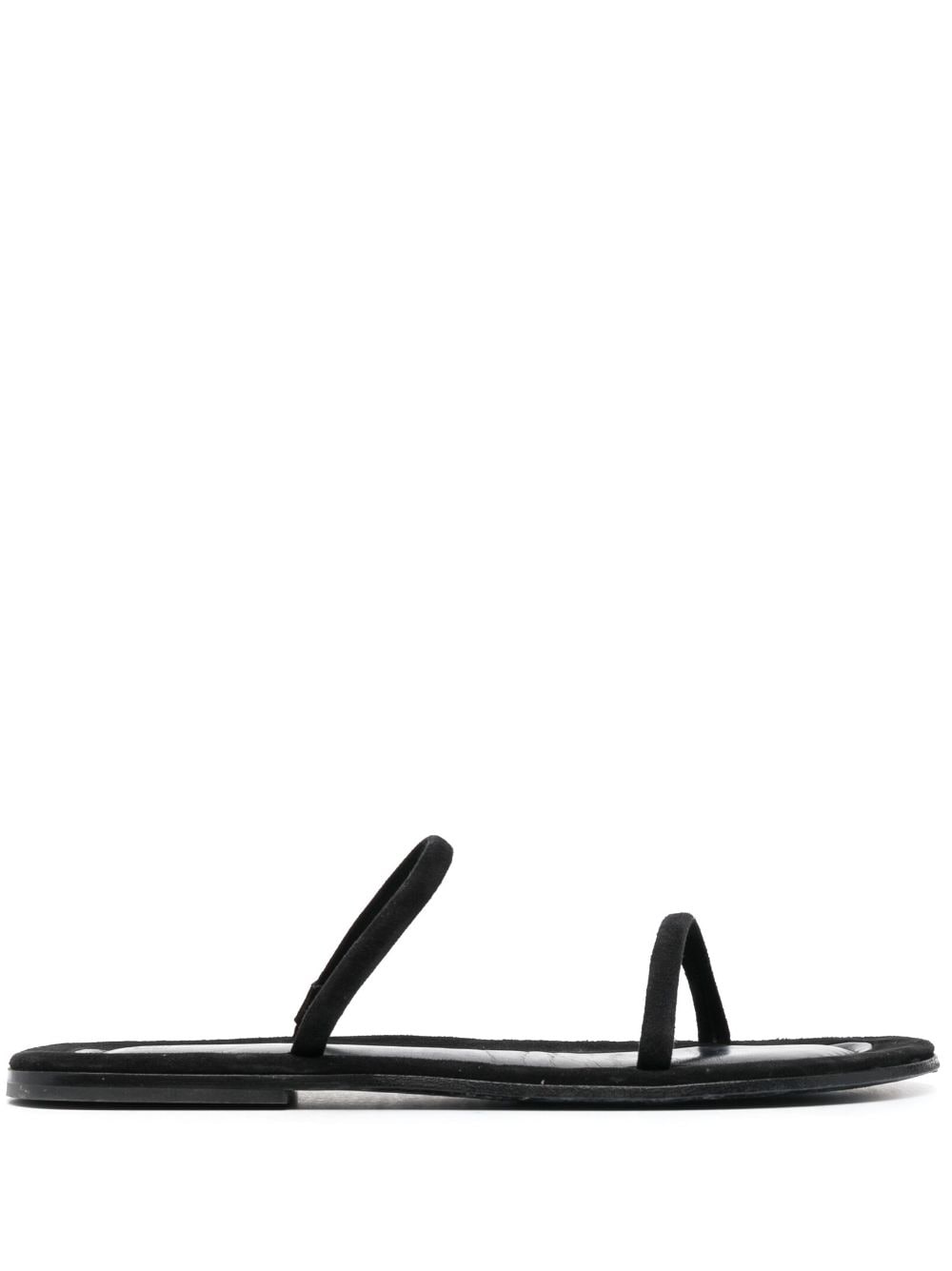 TOTEME flat suede sandals - Black von TOTEME