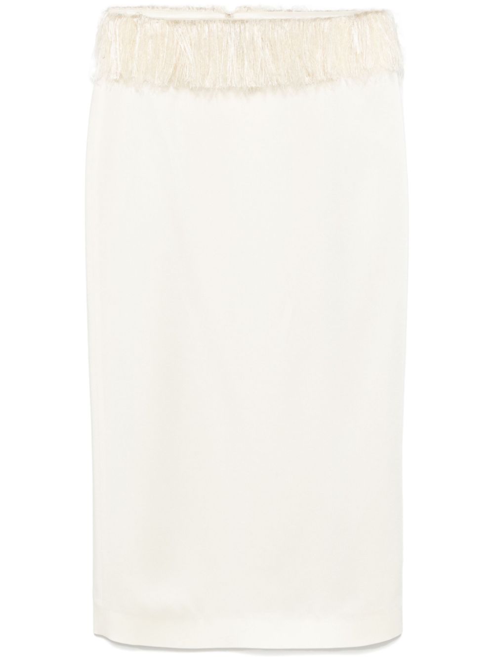 TOTEME fringed maxi skirt - White von TOTEME