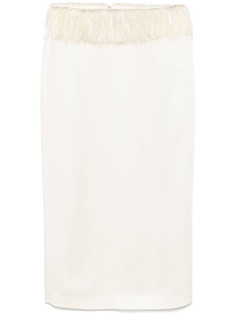 TOTEME fringed maxi skirt - White von TOTEME