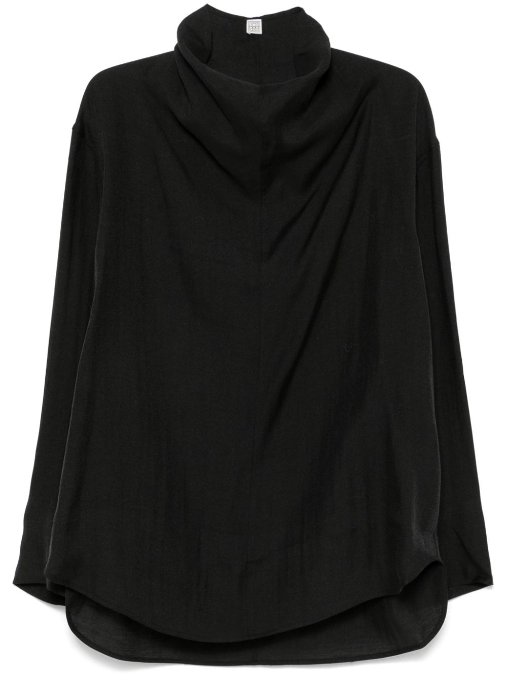 TOTEME funnel-neck organza blouse - Black von TOTEME