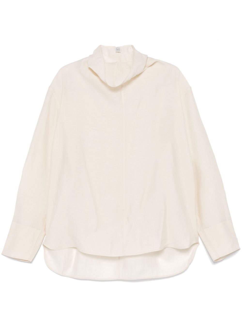 TOTEME funnel-neck organza blouse - White von TOTEME