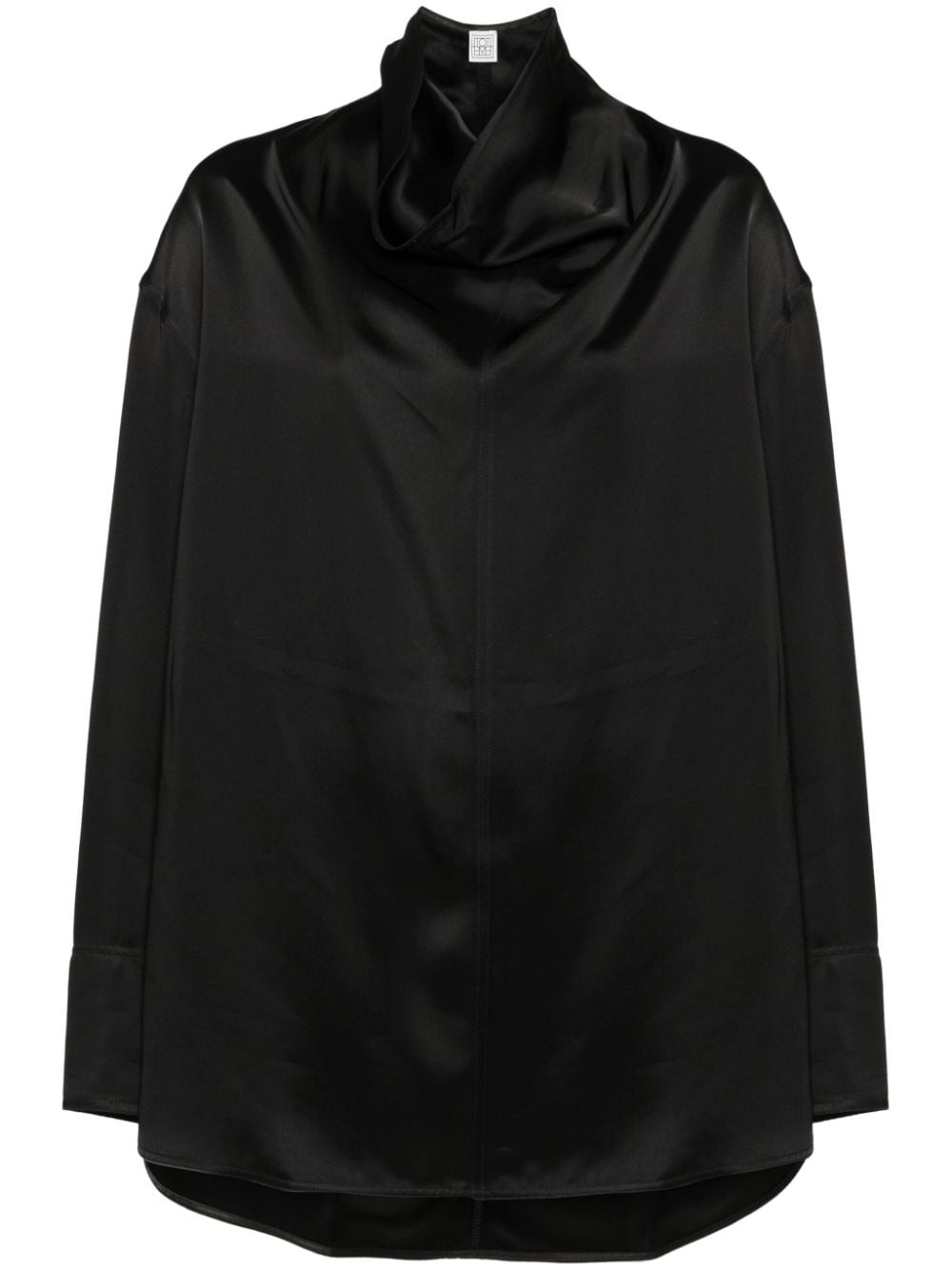 TOTEME funnel-neck satin blouse - Black von TOTEME