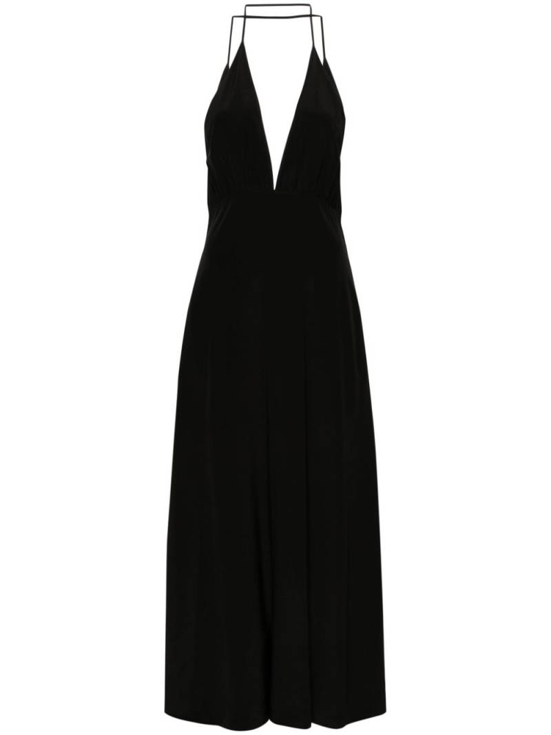 TOTEME halterneck flared maxi dress - Black von TOTEME