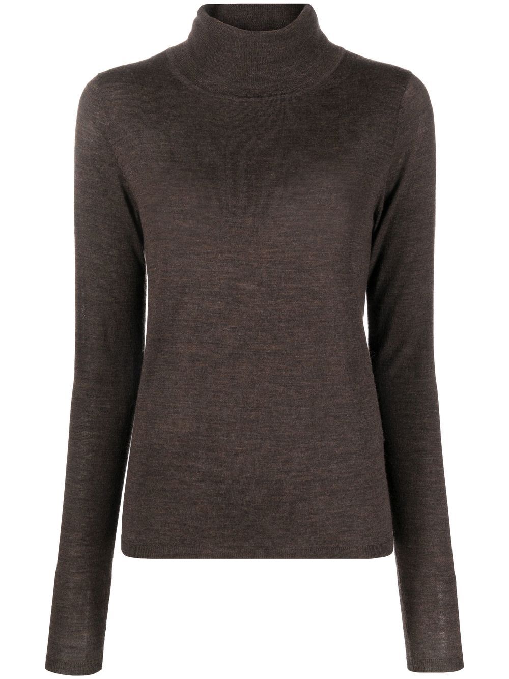 TOTEME high-neck long-sleeve wool top - Brown von TOTEME