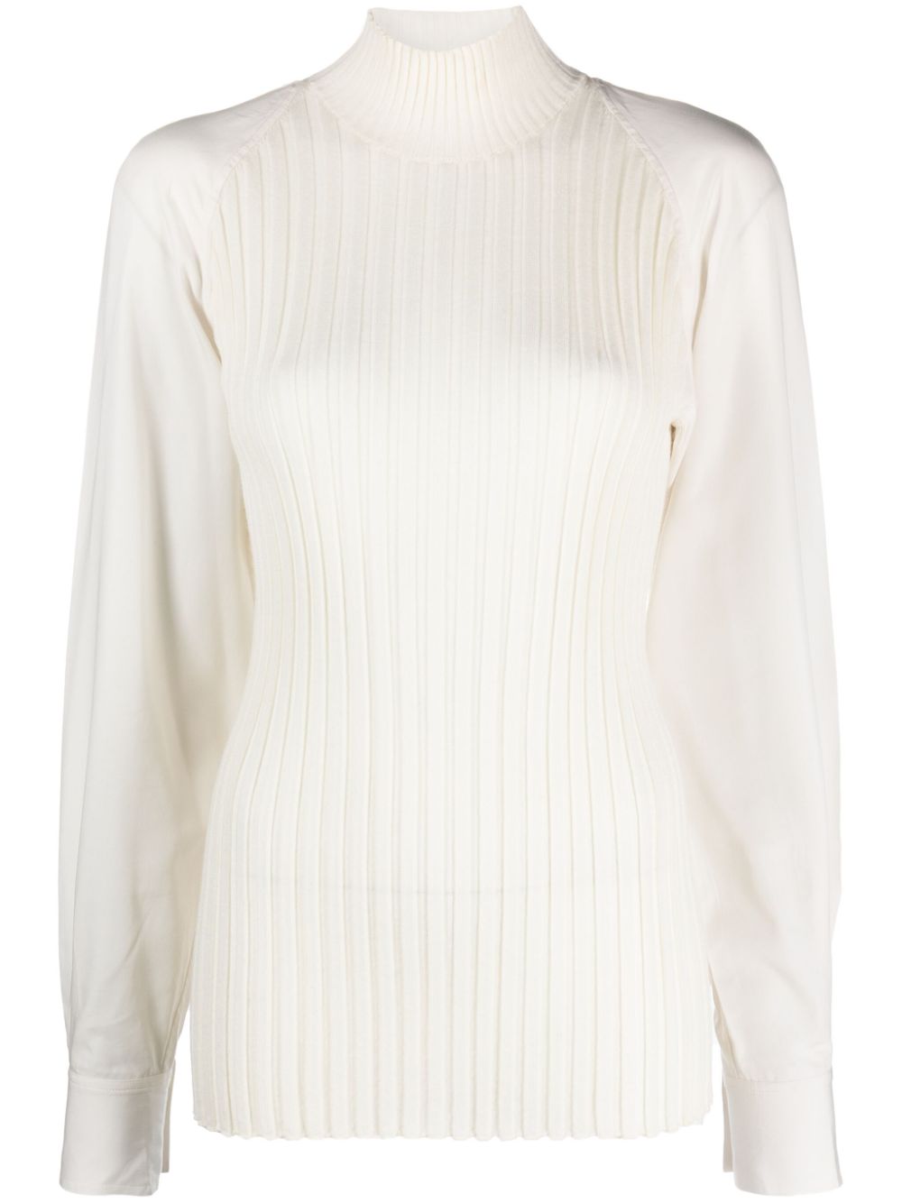 TOTEME high-neck ribbed-knit jumper - White von TOTEME