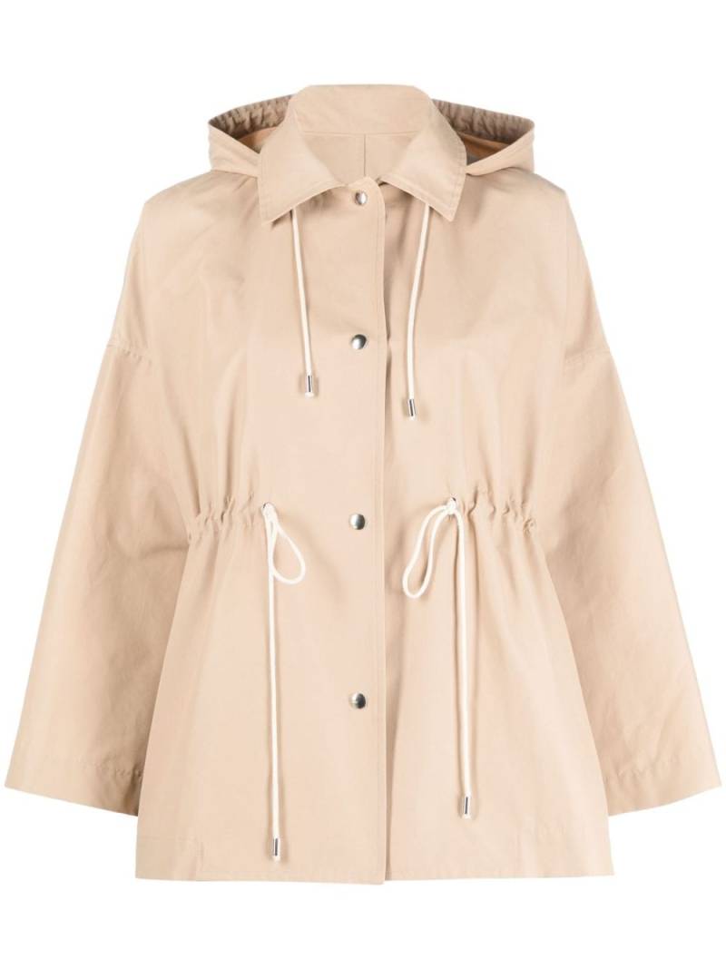 TOTEME hooded drawstring parka - Neutrals von TOTEME