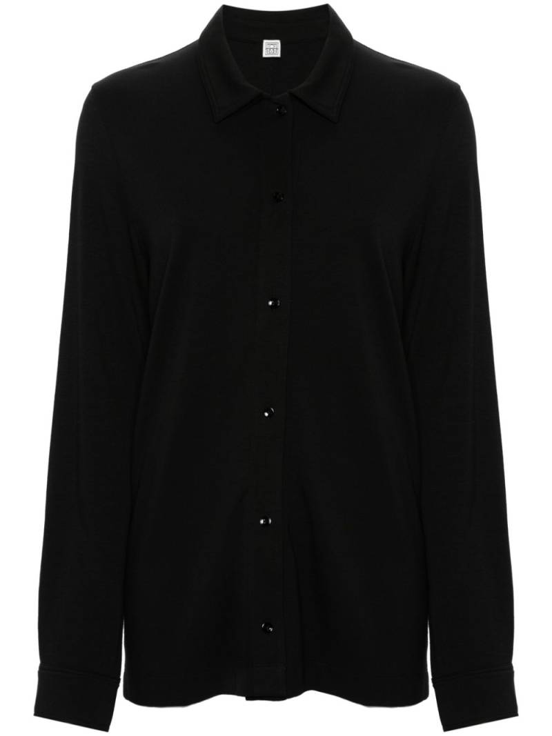 TOTEME jersey button-up shirt - Black von TOTEME