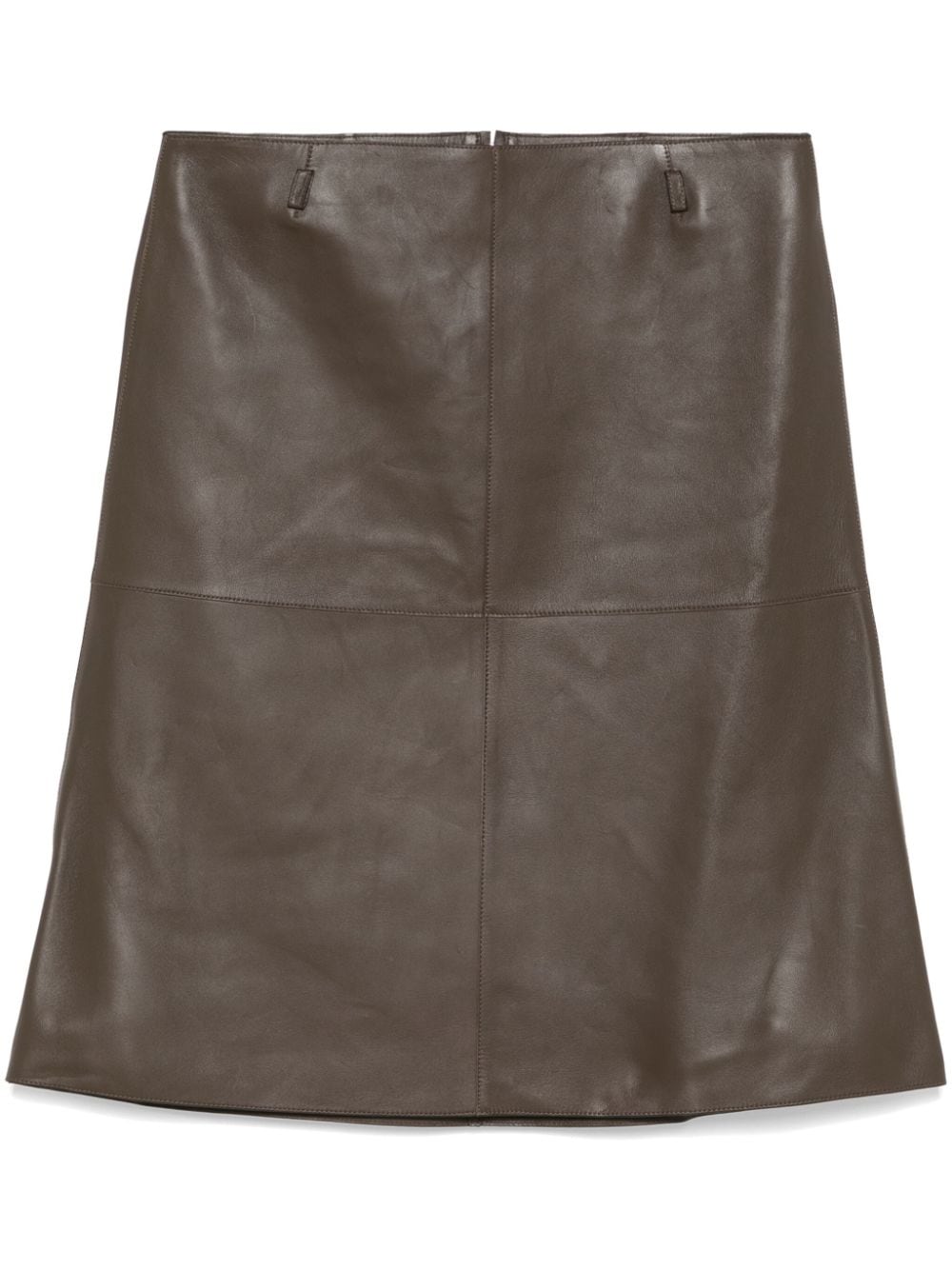 TOTEME leather midi skirt - Brown von TOTEME