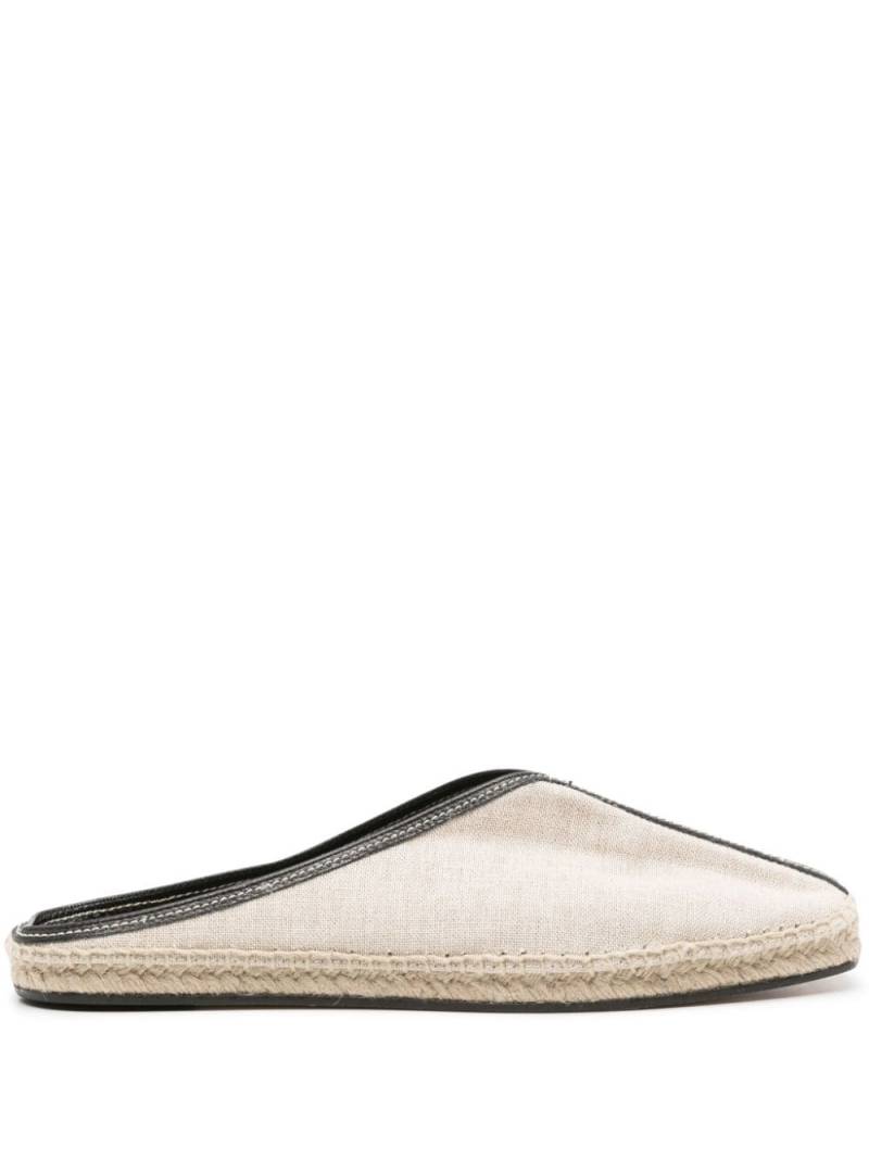 TOTEME leather-trim espadrille slippers - Neutrals von TOTEME