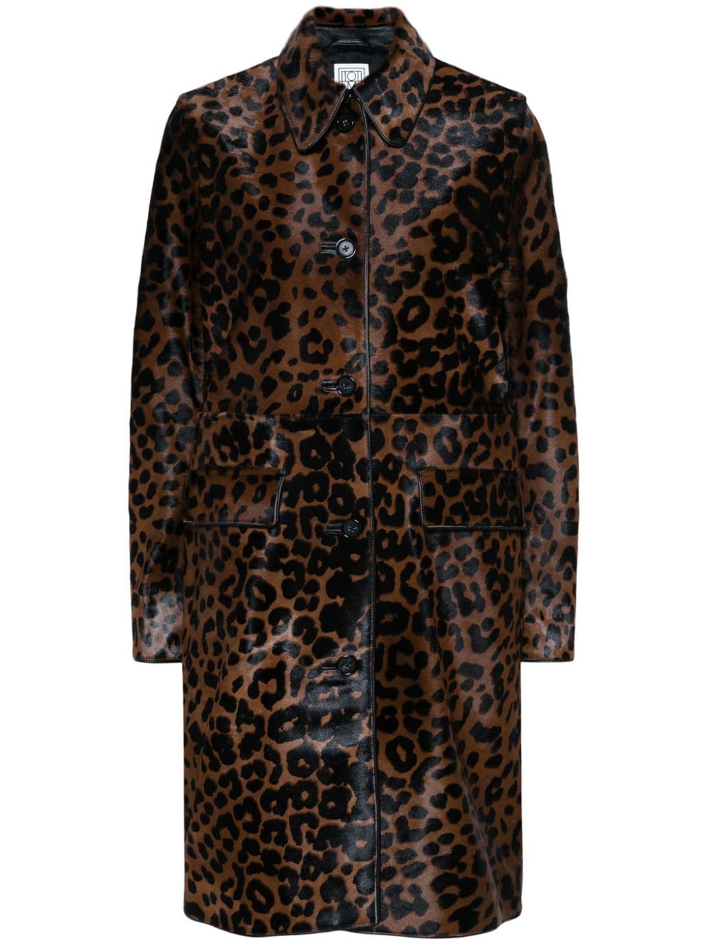 TOTEME leopard-print single-breasted coat - Brown von TOTEME